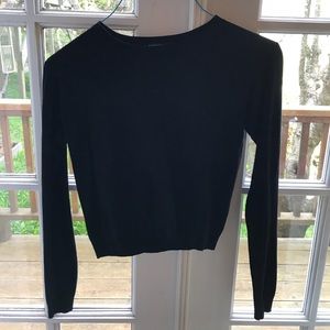 Brandy Cropped Black Sweater